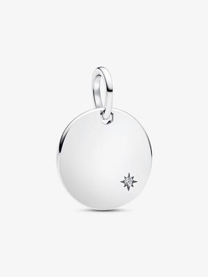 Engravable Lab-Grown Diamond Tag Pendant 0.012 ct TW