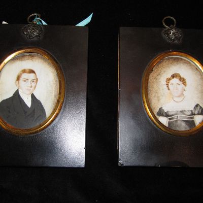 Pair Of Miniatures, 18th C, SOLD