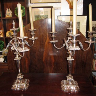 Pair Of Exceptional, Tall Candelabra