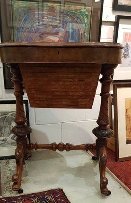 Victorian Sewing Table - Spectacular Interior