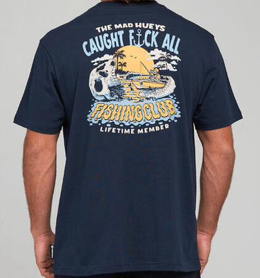 Mad Hueys Caught Fk All Jaw | Ss Tee Navy