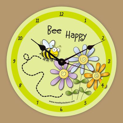 Clock 12&quot; - Bee Happy