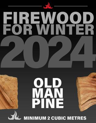OLD MAN PINE &ndash; WINTER 2024 FIREWOOD per cubic metre: