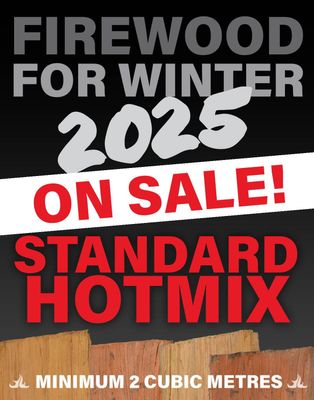 STANDARD HOTMIX - WINTER 2025 FIREWOOD - per cubic metre: