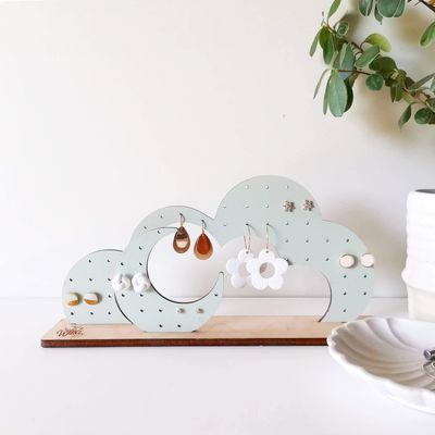 Cloud &amp; Moon Earring Stand