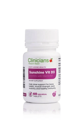 Clinicians Sunshine Vitamin D3 60 Tablets