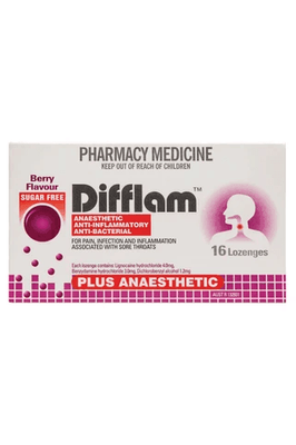 Difflam Lozenge Plus Anaesthetic Berry 16