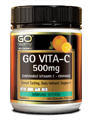 Go Healthy Vita-C 500mg Orange 200 Chewable Tablets