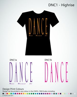 Dance Tshirt printed with &quot;Dance Highrise&quot; design