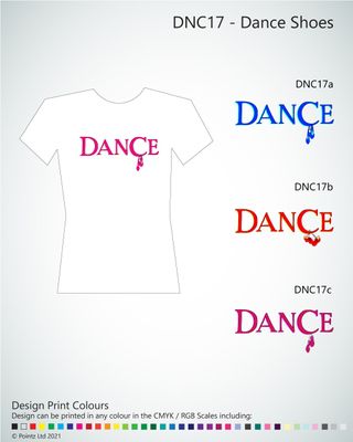 Dance Tshirt printed with &quot;Dance Shoes&quot; design