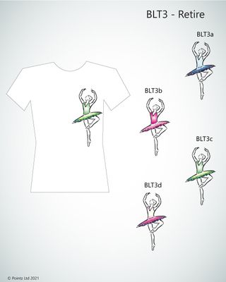 Ballet Tshirt printed with &quot;Retire&quot; Design