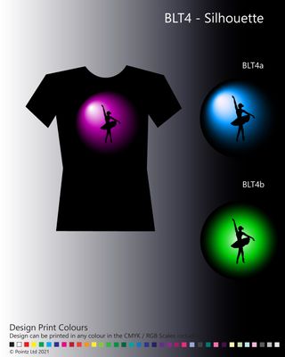 Ballet Tshirt printed with &quot;Silhouette&quot; Design