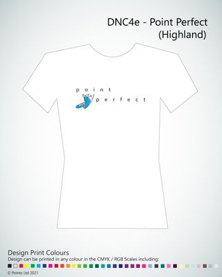 Dance Tshirt printed with &quot;Point Perfect - Highland&quot; design