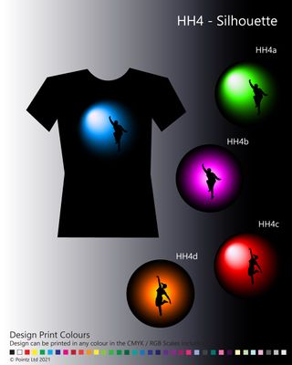 HipHop Tshirt printed with a variety of &quot;Silhouette&quot; designs