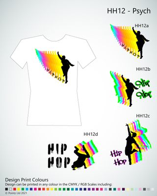 HipHop Tshirt printed with a variety of &quot;Psych&quot; designs