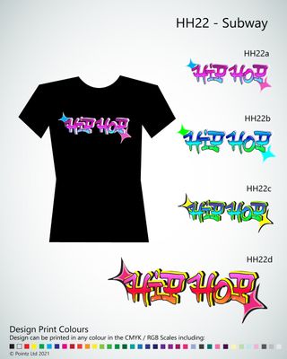 HipHop Tshirt printed with &quot;Subway&quot; design