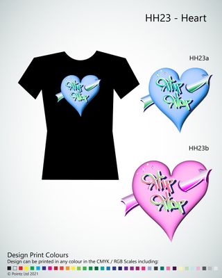 HipHop Tshirt printed with &quot;Heart&quot; design