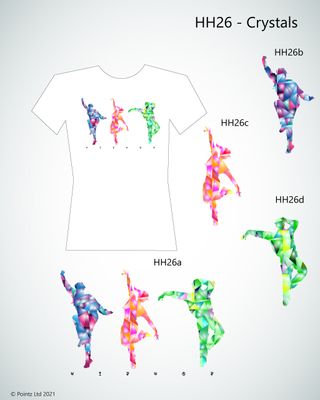 HipHop Tshirt printed with &quot;Crystals&quot; design