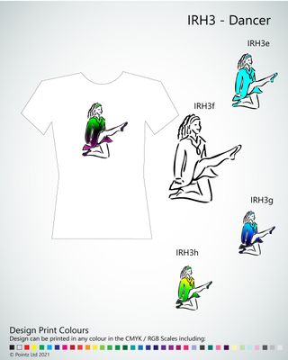 Irish Dance Tshirt printed with &quot;Dancers&quot; design