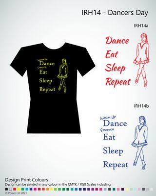 Irish Dance Tshirt printed with &quot;Dancers Day&quot; design