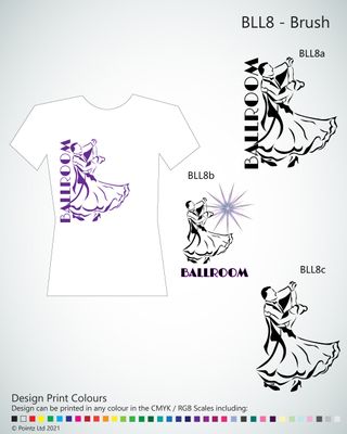 Ballroom Tshirt printed with &quot;Brush&quot; Design