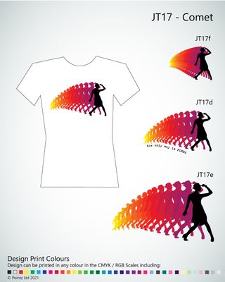 Jazz &amp; Tap Tshirt printed with &quot;Comet&quot; design