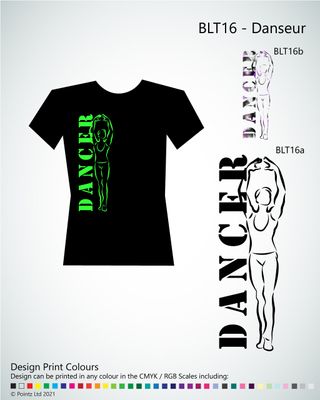 Ballet Tshirt printed with &quot;Danseur&quot; Design