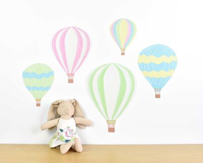 Hot air balloon wall decal