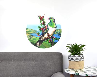 Kereru wall decal dot