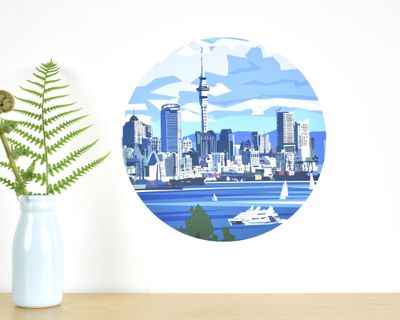 Auckland Waterfront wall decal dot
