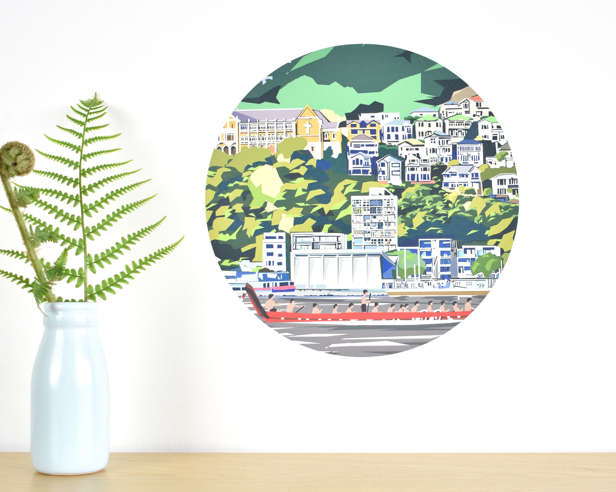 Wellington Waterfront wall decal dot