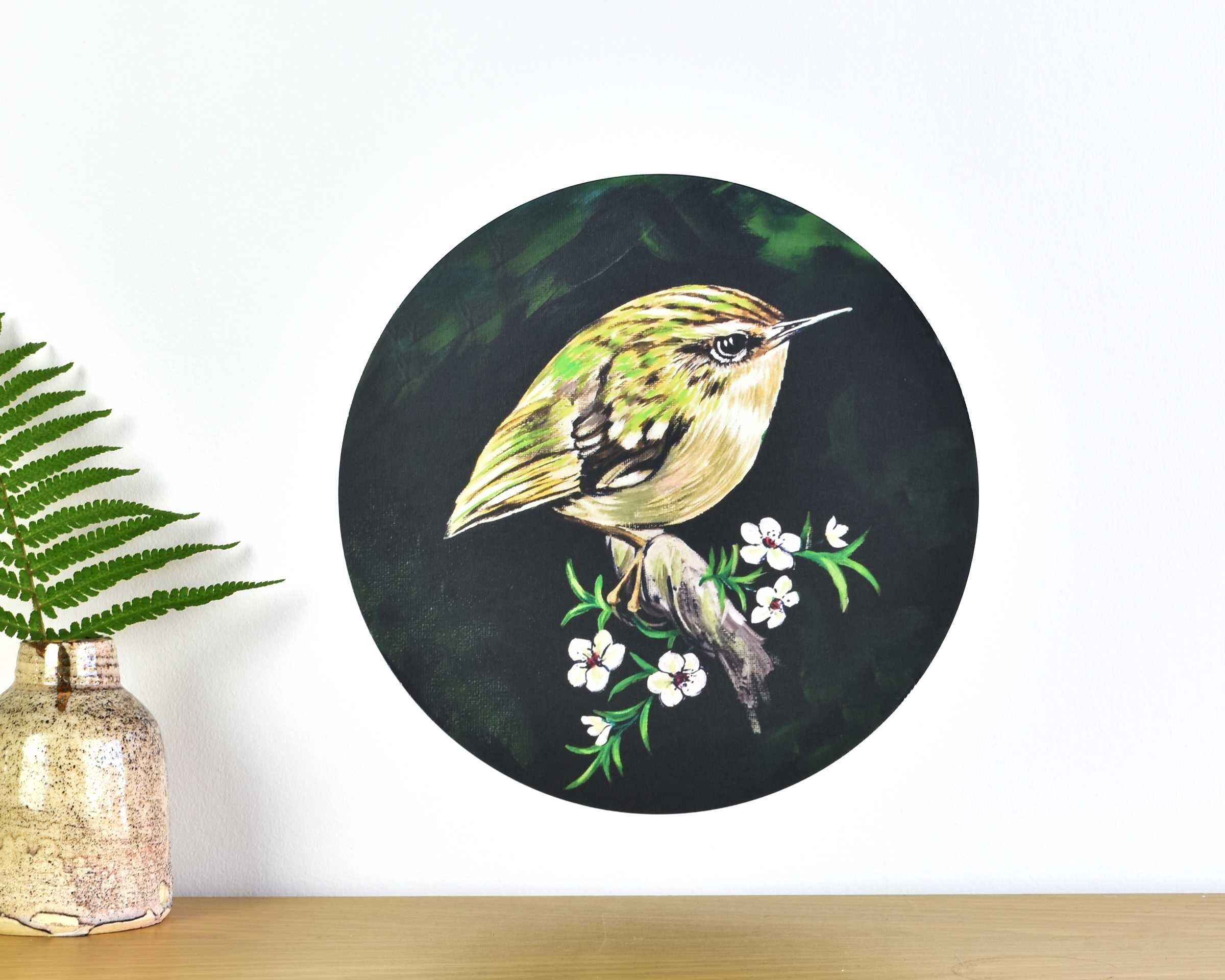 Rifleman/Titipounamu wall decal dot
