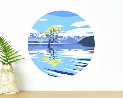 Wanaka tree art wall decal