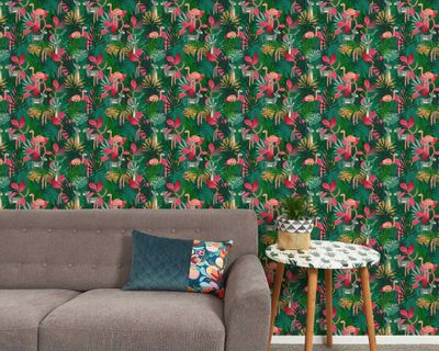Tropical jungle wallpaper - lush