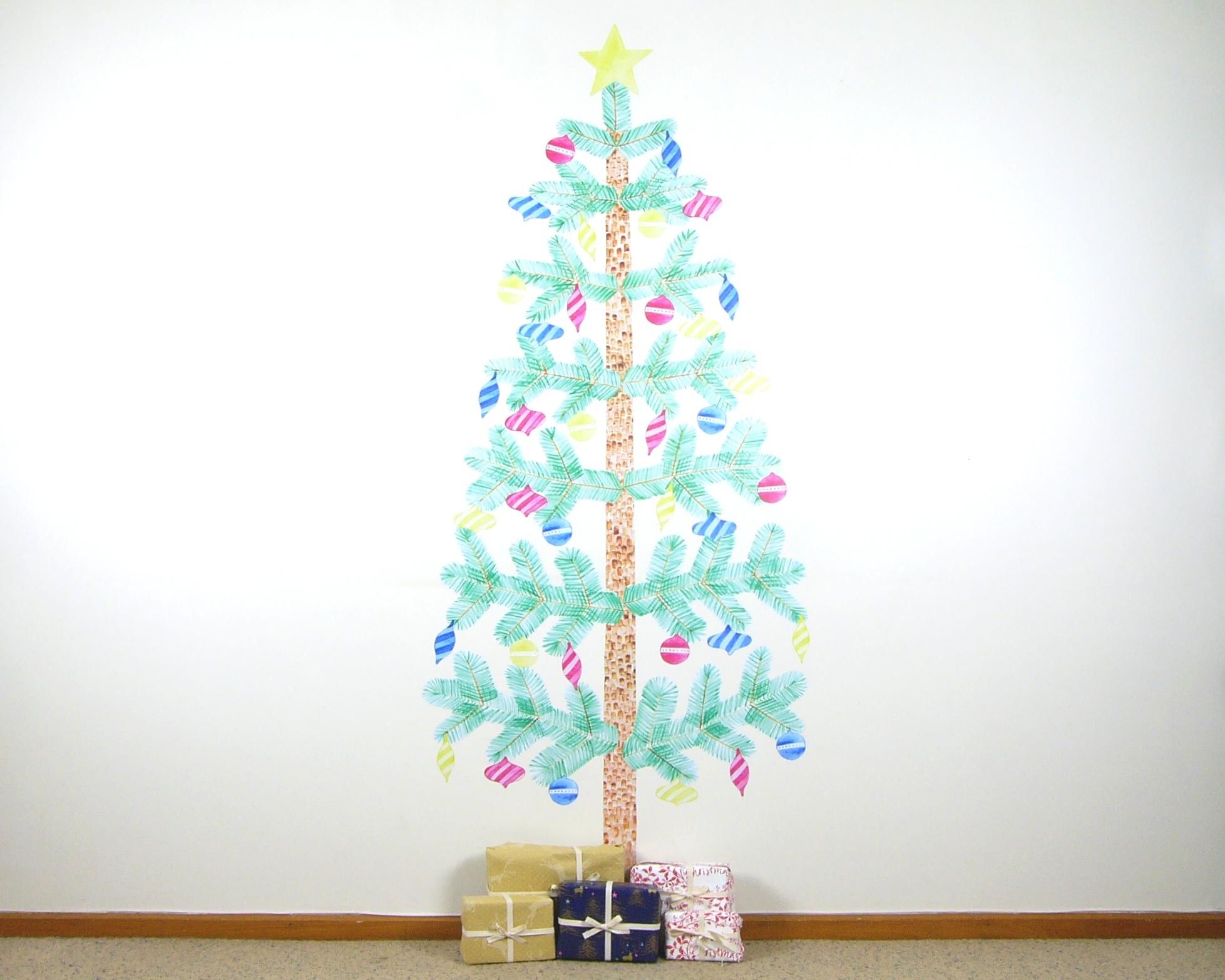 Christmas tree wall decal