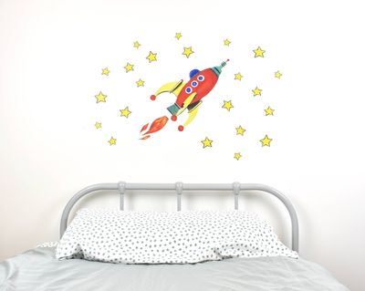 Red Rocket wall decal