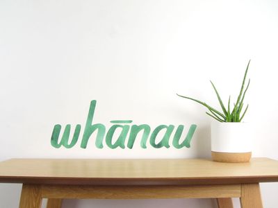 Whānau wall art decal