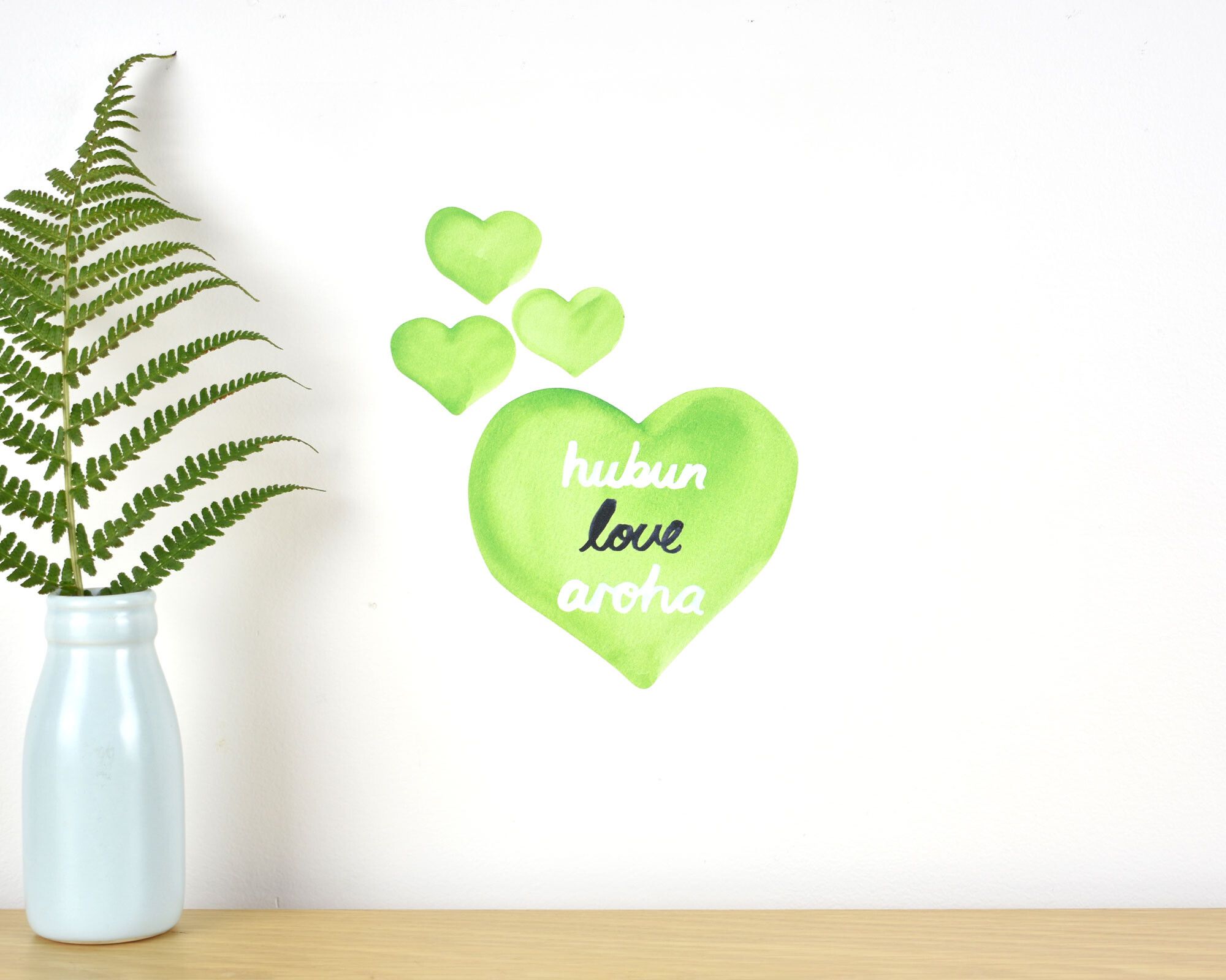 Love wall decal tiny - fundraising for Christchurch mosque attack victims