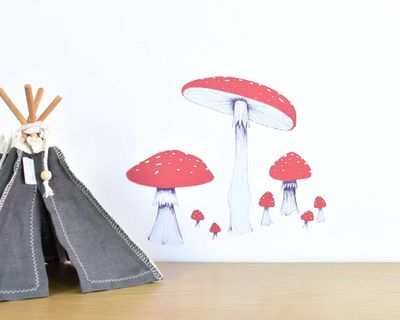 Toadstool wall decals
