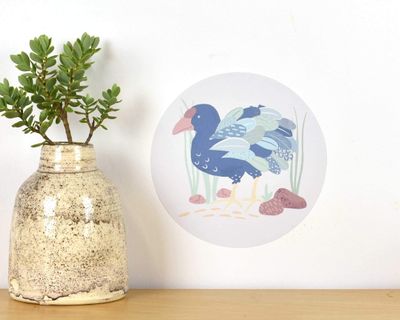 Takahē in the Grass wall decal dot