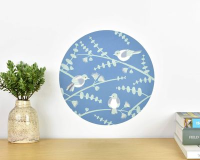 Tauhou in the Eucalyptus wall decal dot