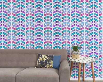 Watercolour Chevrons wallpaper - large