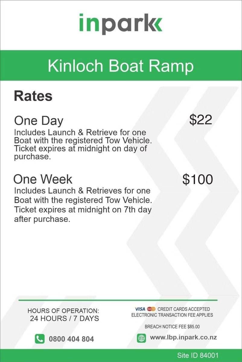 Kinloch Marina Boat Ramp Fees