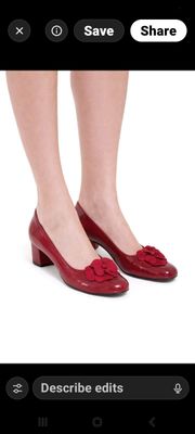 Burgundy Retro Pumps 39