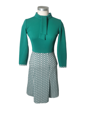 Green vintage dress.