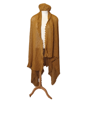 Large Golden Shawl and beret