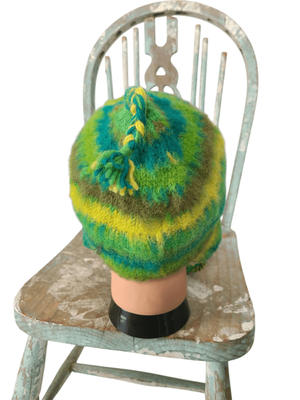 Fuzzy Green wool Hat