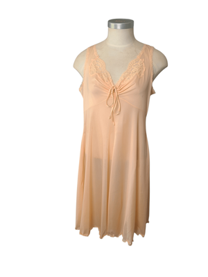 Orange Peachy Vintage Hilton Petticoat Slip &ndash;