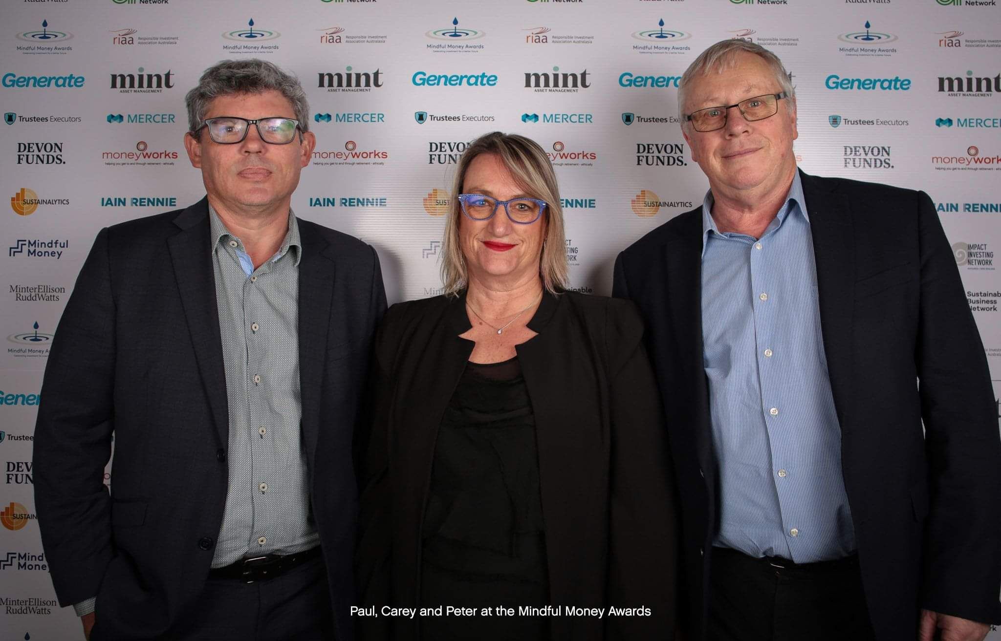 Paul, Carey and Peter at the Mindful Money Awards