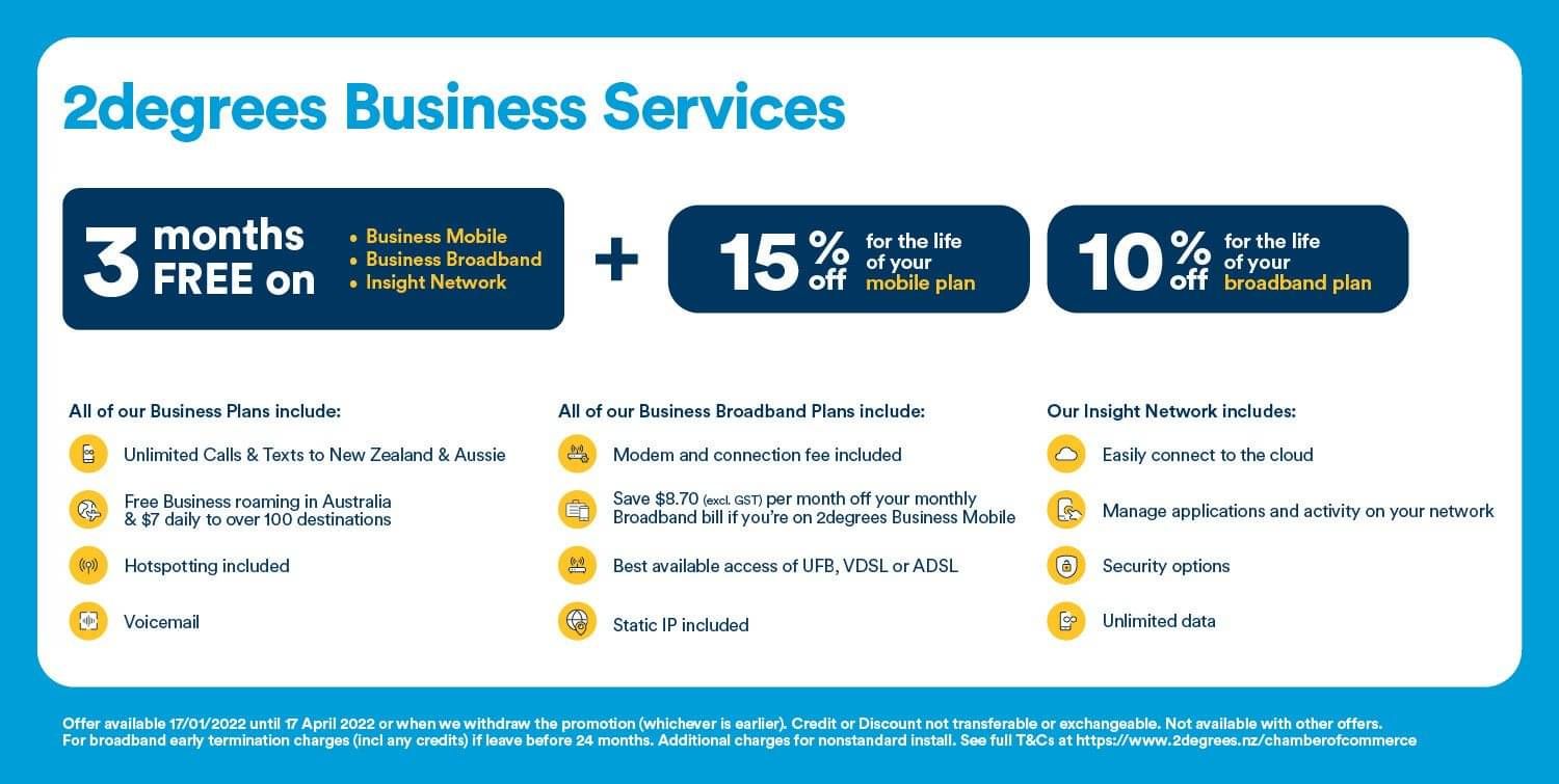 2degrees members discounts at Cambridge Business Chamber